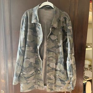 Oversized Military Style Camo Jacket